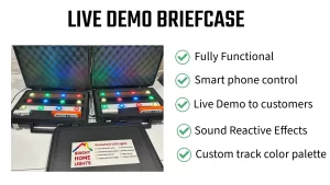 Permanent Christmas Lights Demo Kit - How to use 1 Bright Home Lights DEMO Briefcase ,Portable and used for permanent Christmas lights