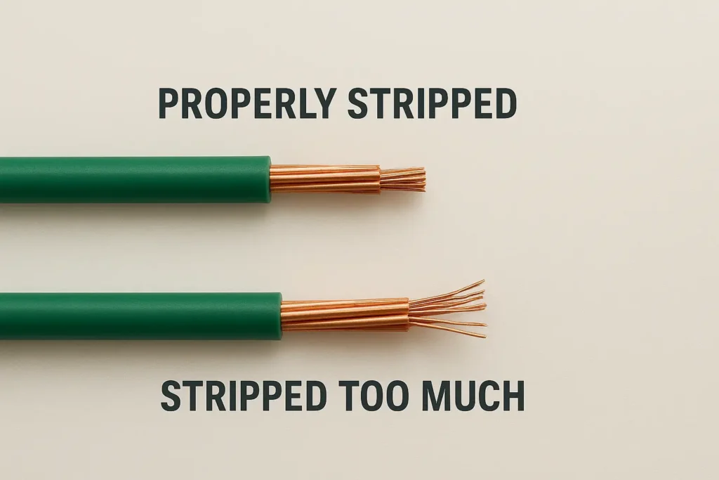 Tools for Permanent Lighting Installation 1 LED wire stripping