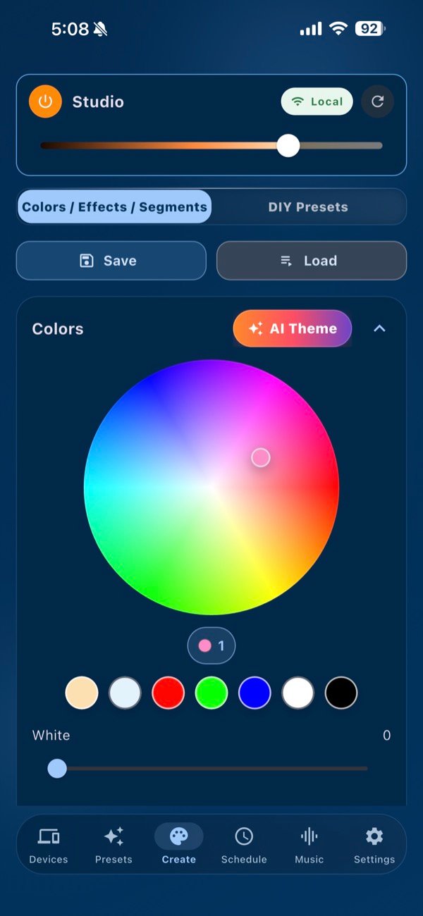 Permanent Holiday Lights 9 BHL App color picker