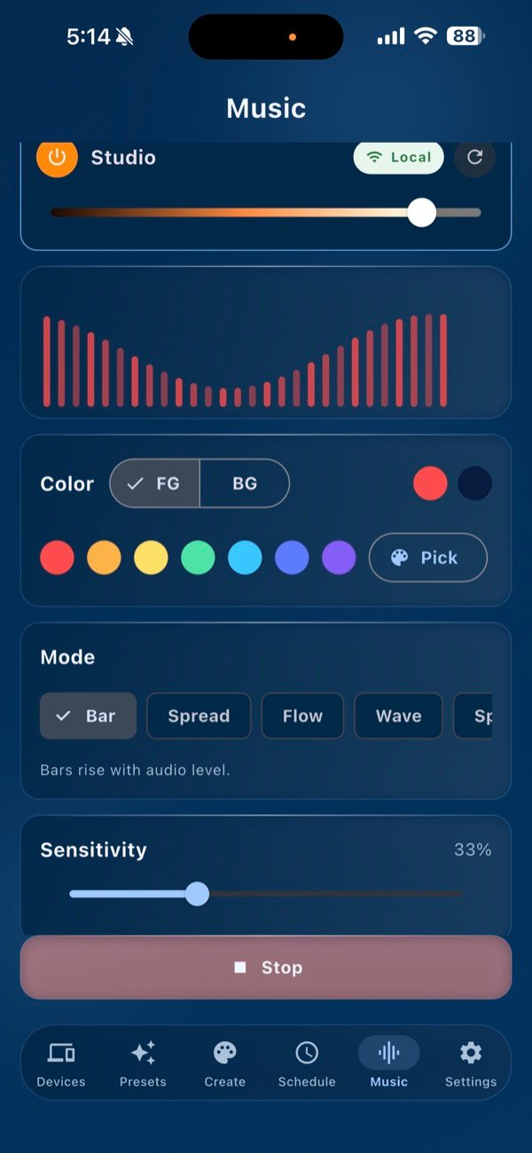 Permanent Holiday Lights 12 BHL App music reactive