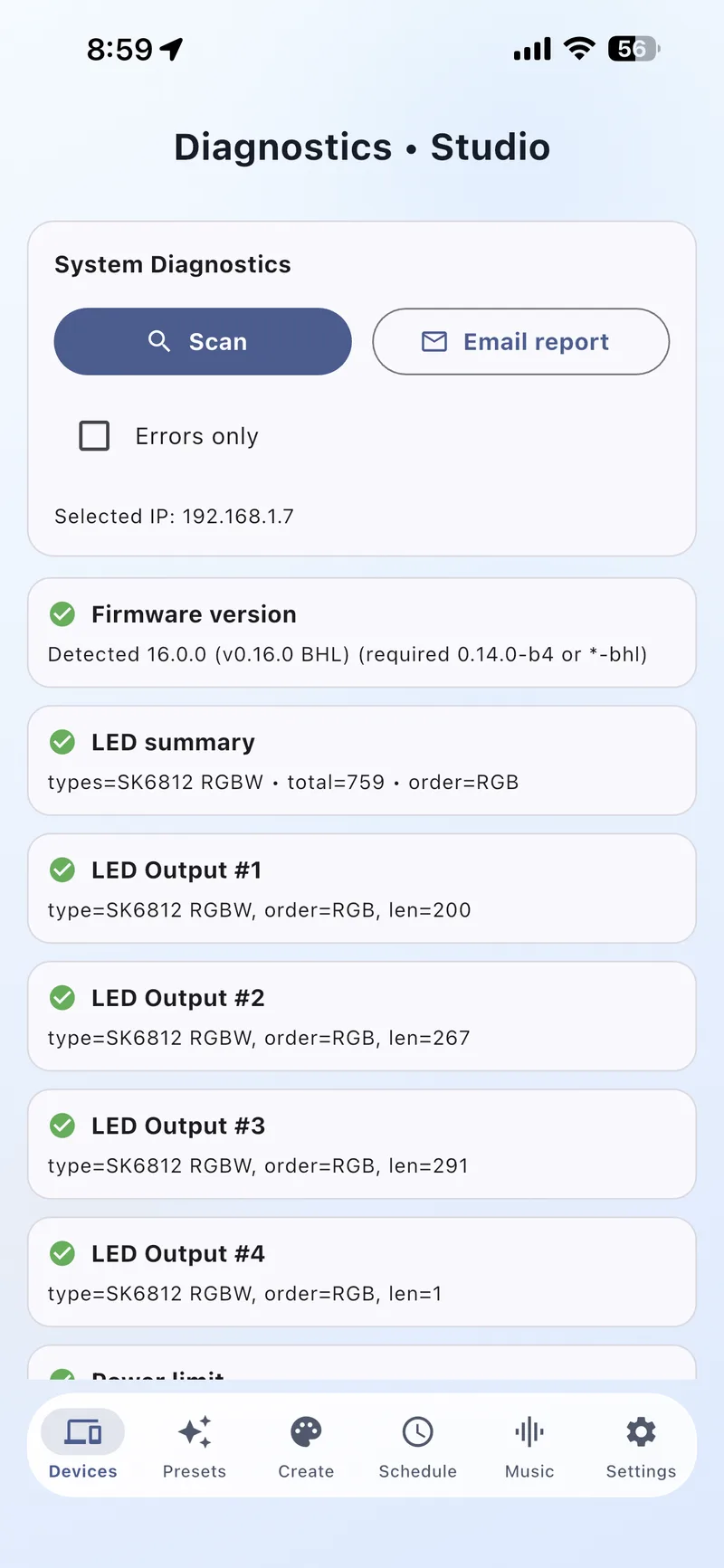 Device Diagnostics