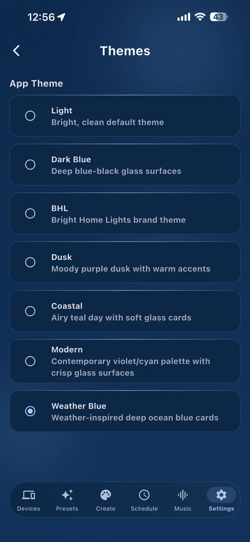 Weather Blue Theme