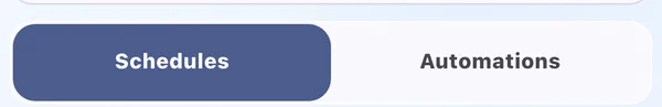Schedules and Automations tabs