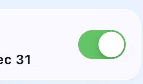 Enable/disable toggle switch